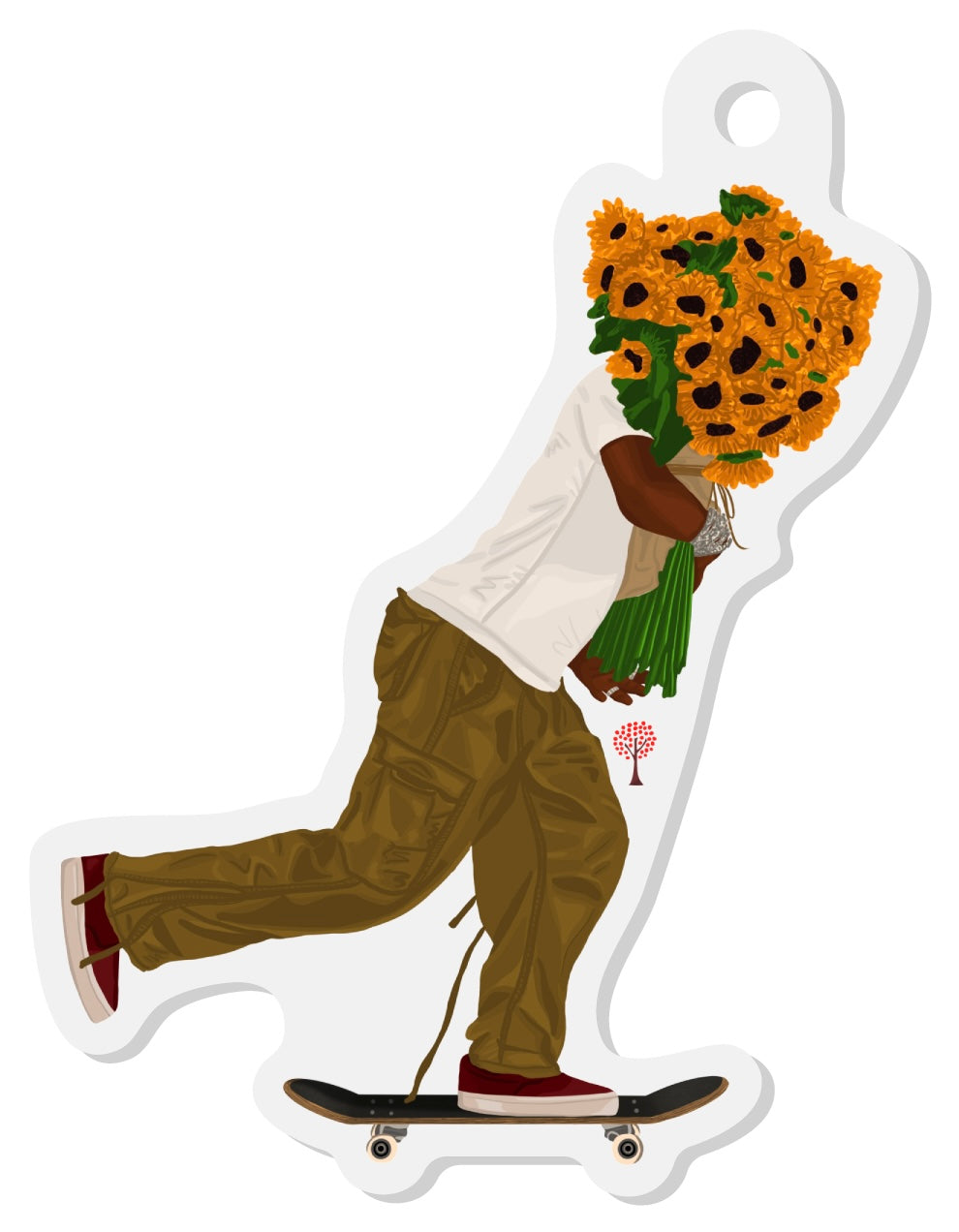 Bring Her Flowers Keychain