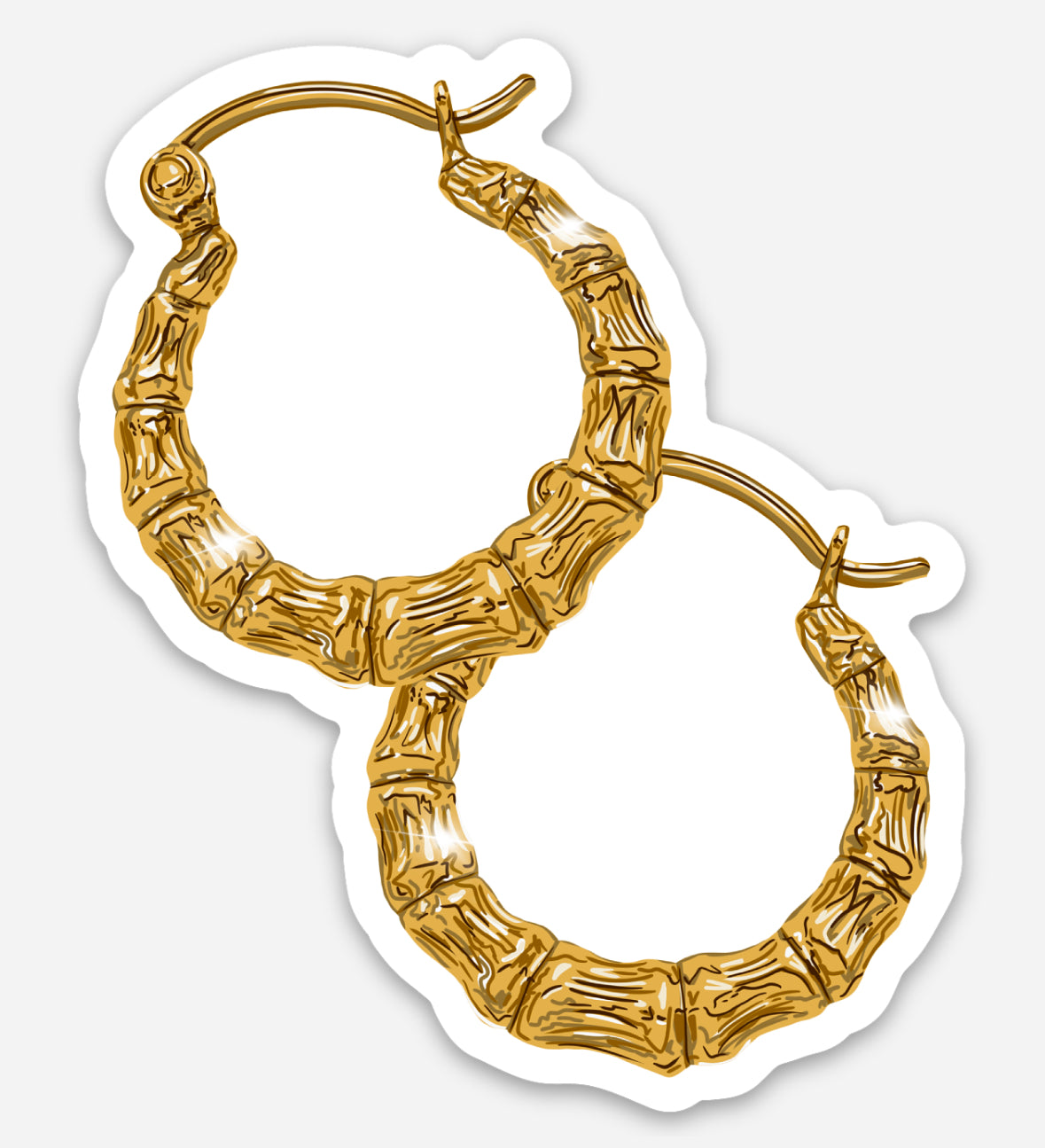 Bamboo Earrings Sticker