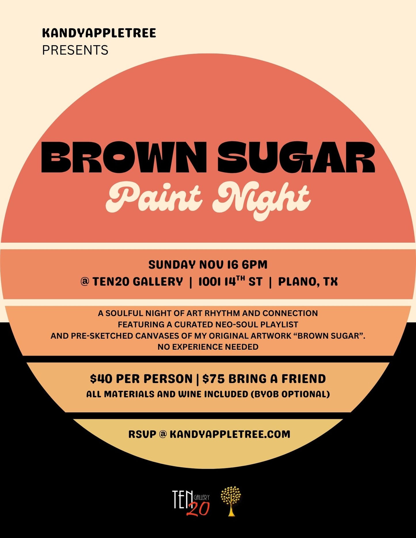 Brown Sugar Paint Night – Sunday 11/16/25 6pm
