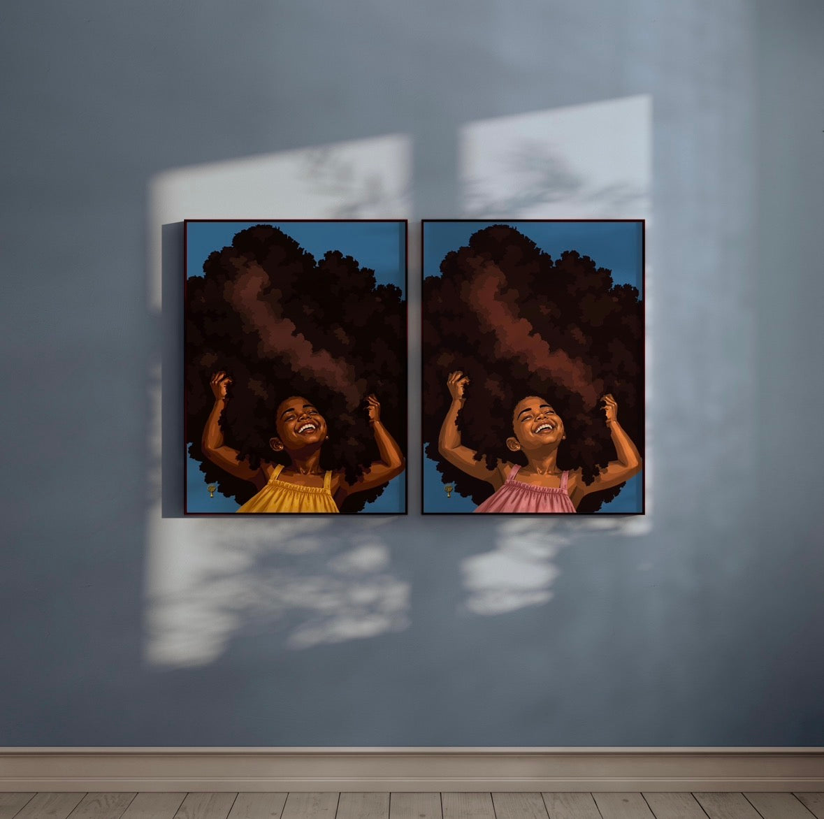 Happy Hair (Golden) Print