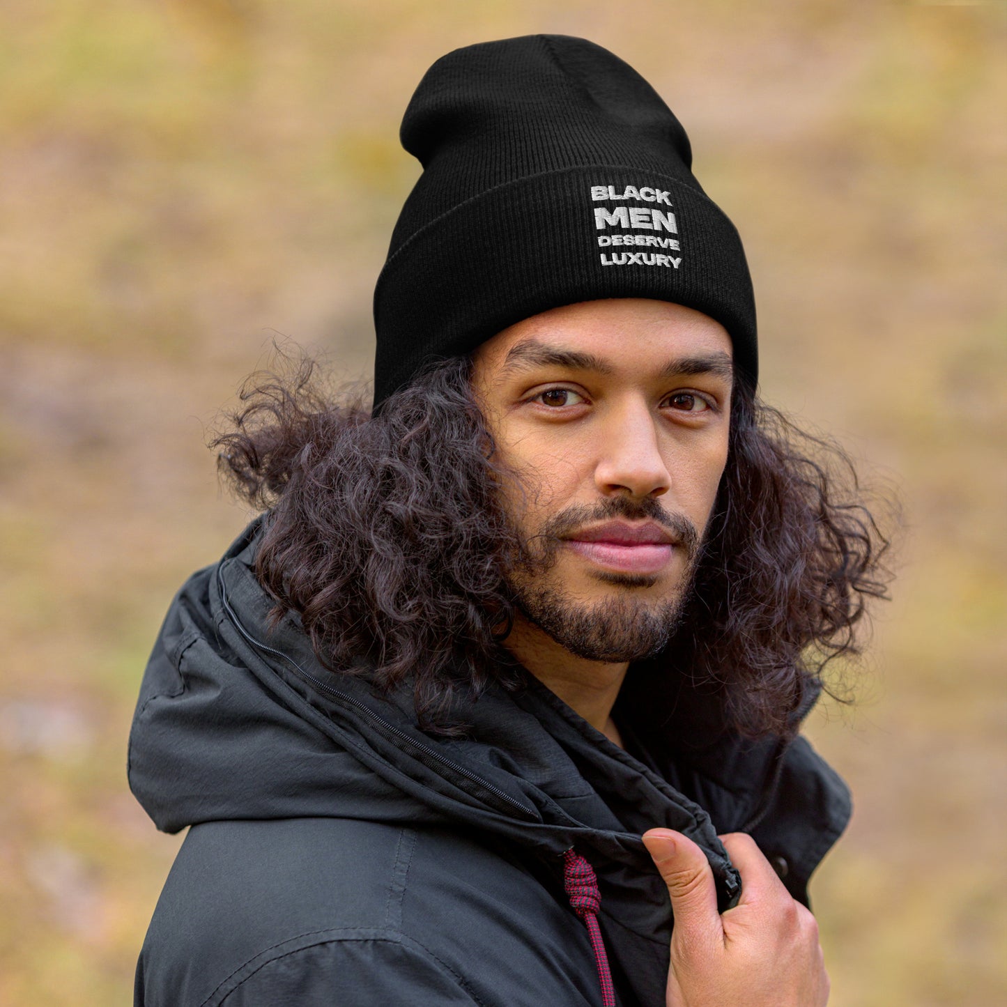 Black Men Deserve Luxury Cuffed Beanie