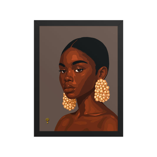 Woman With The Pearl Earrings Print