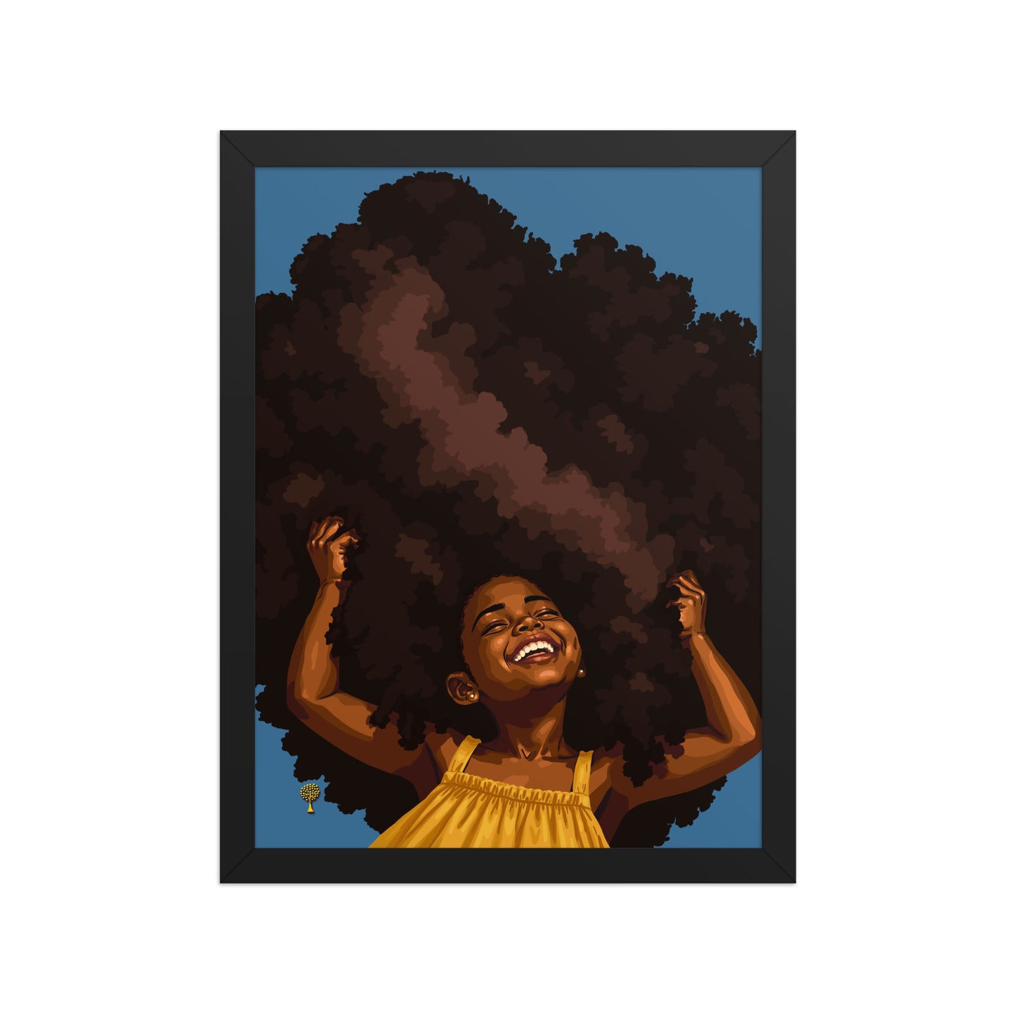 Happy Hair (Golden) Print